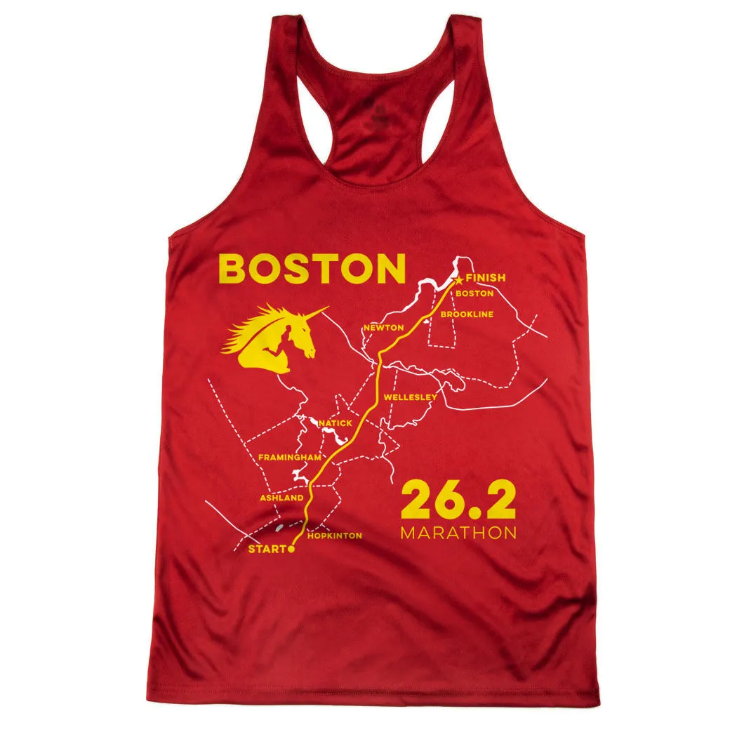 Women's Racerback Performance Tank Top - Boston Route 12 Women's Racerback Performance Tank Top - Boston Route - Image 10