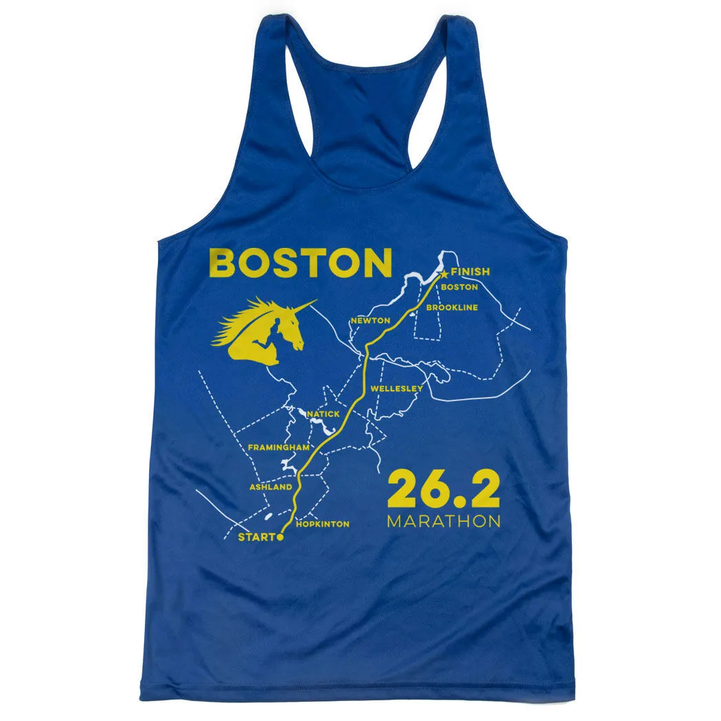 Women's Racerback Performance Tank Top - Boston Route 3 Women's Racerback Performance Tank Top - Boston Route