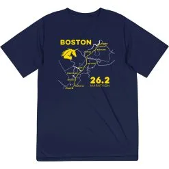 Men's Running Short Sleeve Performance Tee - Boston Route