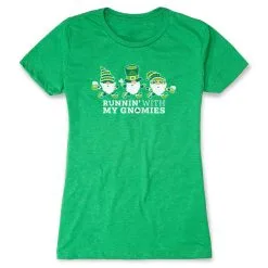 Women's Everyday Runners Tee - Runnin' With My Gnomies® - Lucky -goneforarun Sales 2023 tr 45437 GREEN FLAT