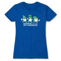 Women's Everyday Runners Tee - Runnin' With My Gnomies® - Lucky -goneforarun Sales 2023 tr 45437 ROYAL FLAT