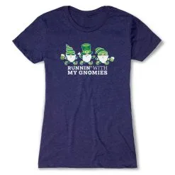 Women's Everyday Runners Tee - Runnin' With My Gnomies® - Lucky -goneforarun Sales 2023 tr 45437 STORMINDIGO FLAT