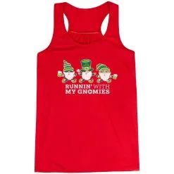 Flowy Racerback Tank Top - Runnin' With My Gnomies® - Lucky -goneforarun Sales 2023 tr 45439 RED MAIN