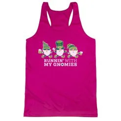 Women's Racerback Performance Tank Top - Runnin' With My Gnomies® - Lucky -goneforarun Sales 2023 tr 45441 PINK MAIN