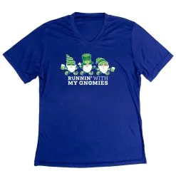 Women's Short Sleeve Tech Tee - Runnin' With My Gnomies® - Lucky