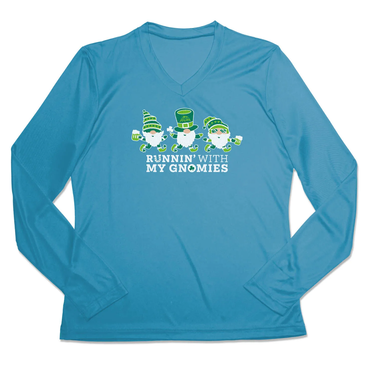 Women's Long Sleeve Tech Tee - Runnin' With My Gnomies® - Lucky 7 Women's Long Sleeve Tech Tee - Runnin' With My Gnomies® - Lucky - Image 5