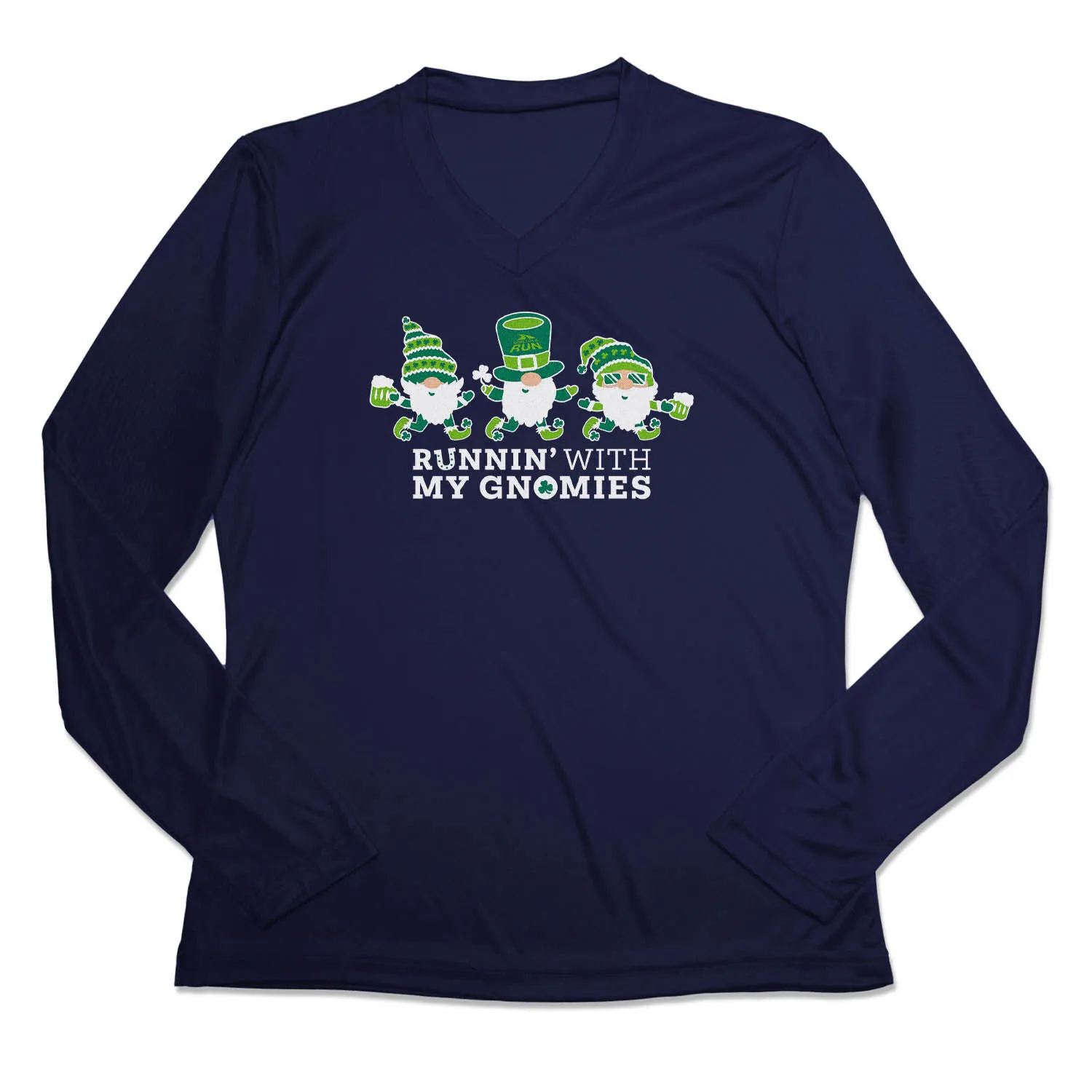 Women's Long Sleeve Tech Tee - Runnin' With My Gnomies® - Lucky 8 Women's Long Sleeve Tech Tee - Runnin' With My Gnomies® - Lucky - Image 6