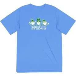 Men's Running Short Sleeve Performance Tee - Runnin' With My Gnomies® - Lucky -goneforarun Sales 2023 tr 45446 LIGHTBLUE MAIN
