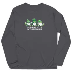Men's Running Long Sleeve Performance Tee - Runnin' With My Gnomies® - Lucky