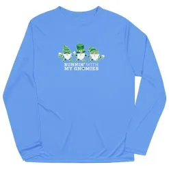 Men's Running Long Sleeve Performance Tee - Runnin' With My Gnomies® - Lucky -goneforarun Sales 2023 tr 45447 LIGHTBLUE MAIN