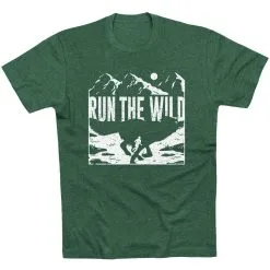 Running Short Sleeve T-Shirt - Run The Wild -goneforarun Sales 2023 tr 45494 FORESTGREEN FLAT