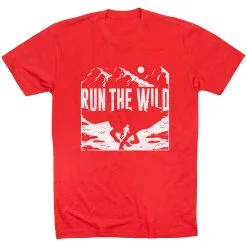 Running Short Sleeve T-Shirt - Run The Wild -goneforarun Sales 2023 tr 45494 RED FLAT