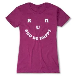 Women's Everyday Runners Tee - Run And Be Happy