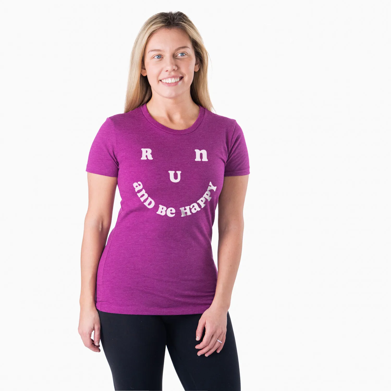 Women's Everyday Runners Tee - Run And Be Happy 4 Women's Everyday Runners Tee - Run And Be Happy - Image 2