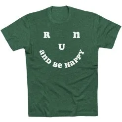 Running Short Sleeve T-Shirt - Run And Be Happy 22 Running Short Sleeve T-Shirt - Run And Be Happy -goneforarun Sales 2023 tr 45505 FORESTGREEN FLAT