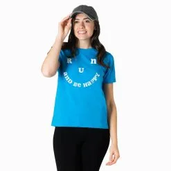 Running Short Sleeve T-Shirt - Run And Be Happy 18 Running Short Sleeve T-Shirt - Run And Be Happy -goneforarun Sales 2023 tr 45505 TURQUOISE FEMALE
