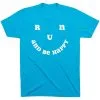 Running Short Sleeve T-Shirt - Run And Be Happy -goneforarun Sales 2023 tr 45505 TURQUOISE FLAT