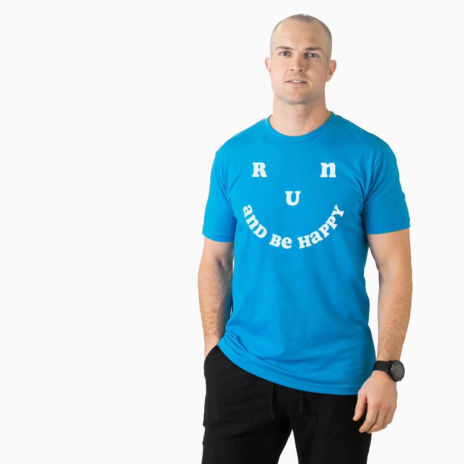 Running Short Sleeve T-Shirt - Run And Be Happy 4 Running Short Sleeve T-Shirt - Run And Be Happy - Image 2