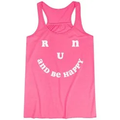 Flowy Racerback Tank Top - Run And Be Happy