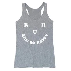 Women's Everyday Tank Top - Run And Be Happy -goneforarun Sales 2023 tr 45507 GRAY MAIN