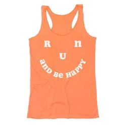 Women's Everyday Tank Top - Run And Be Happy -goneforarun Sales 2023 tr 45507 PEACH MAIN