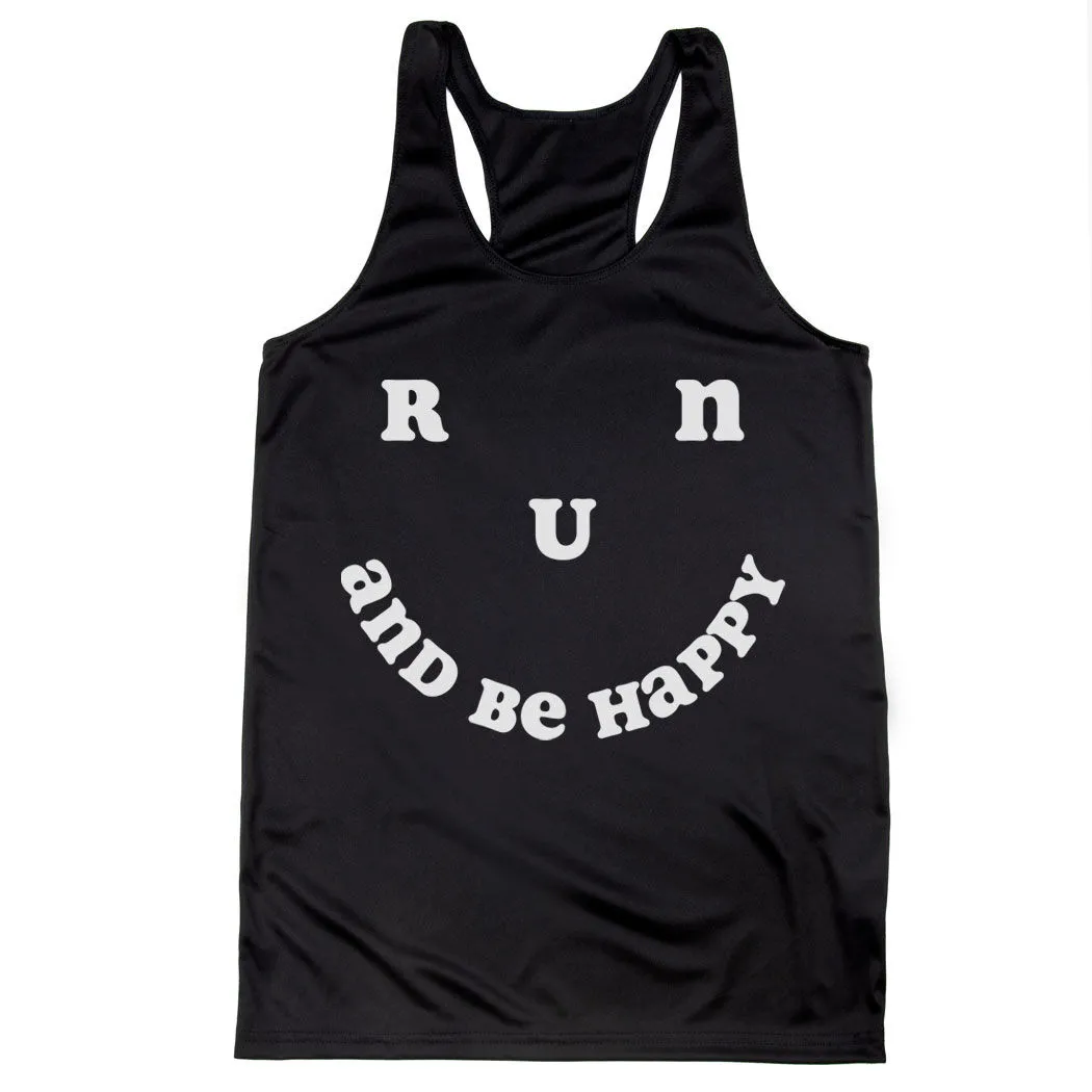 Women's Racerback Performance Tank Top - Run And Be Happy 8 Women's Racerback Performance Tank Top - Run And Be Happy - Image 6