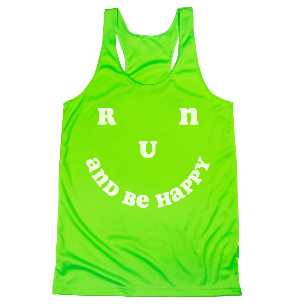Women's Racerback Performance Tank Top - Run And Be Happy 9 Women's Racerback Performance Tank Top - Run And Be Happy - Image 7