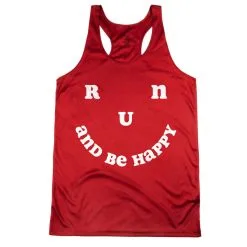 Women's Racerback Performance Tank Top - Run And Be Happy 18 Women's Racerback Performance Tank Top - Run And Be Happy -goneforarun Sales 2023 tr 45508 RED MAIN