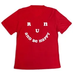 Women's Short Sleeve Tech Tee - Run And Be Happy -goneforarun Sales 2023 tr 45509 RED MAIN