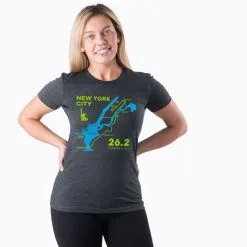 Women's Everyday Runners Tee - New York City Route -goneforarun Sales 2023 tr 45517 CHARCOAL MODEL