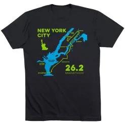 Running Short Sleeve T-Shirt - New York City Route -goneforarun Sales 2023 tr 45518 BLACK FLAT
