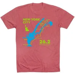 Running Short Sleeve T-Shirt - New York City Route -goneforarun Sales 2023 tr 45518 MAUVE FLAT