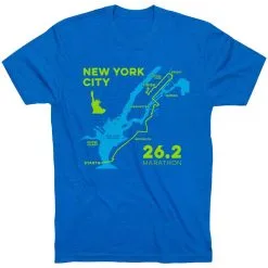 Running Short Sleeve T-Shirt - New York City Route -goneforarun Sales 2023 tr 45518 ROYAL FLAT