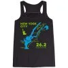 Flowy Racerback Tank Top - New York City Route -goneforarun Sales 2023 tr 45519 BLACK MAIN