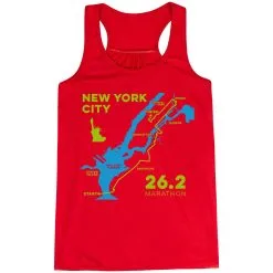 Flowy Racerback Tank Top - New York City Route 14 Flowy Racerback Tank Top - New York City Route -goneforarun Sales 2023 tr 45519 RED MAIN