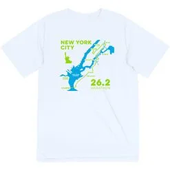 Men's Running Short Sleeve Performance Tee - New York City Route 15 Men's Running Short Sleeve Performance Tee - New York City Route -goneforarun Sales 2023 tr 45525 WHITE MAIN