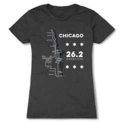 Women's Everyday Runners Tee - Chicago Route 17 Women's Everyday Runners Tee - Chicago Route -goneforarun Sales 2023 tr 45528 CHARCOAL FLAT