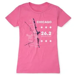 Women's Everyday Runners Tee - Chicago Route 19 Women's Everyday Runners Tee - Chicago Route -goneforarun Sales 2023 tr 45528 HOTPINK FLAT