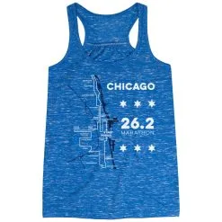 Flowy Racerback Tank Top - Chicago Route -goneforarun Sales 2023 tr 45530 BLUE MAIN