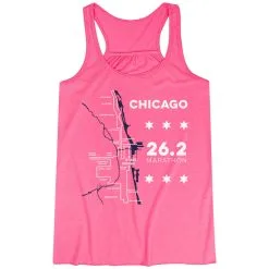 Flowy Racerback Tank Top - Chicago Route -goneforarun Sales 2023 tr 45530 PINK MAIN