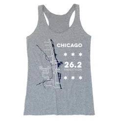 Women's Everyday Tank Top - Chicago Route -goneforarun Sales 2023 tr 45531 GRAY MAIN