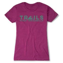 Women's Everyday Runners Tee - Trails Over Treadmills 20 Women's Everyday Runners Tee - Trails Over Treadmills -goneforarun Sales 2023 tr 45539 LUSHBERRY FLAT