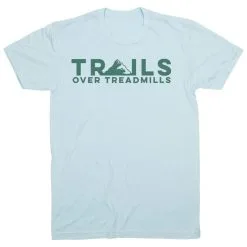 Running Short Sleeve T-Shirt - Trails Over Treadmills -goneforarun Sales 2023 tr 45540 LIGHTBLUE FLAT