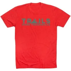 Running Short Sleeve T-Shirt - Trails Over Treadmills -goneforarun Sales 2023 tr 45540 RED FLAT
