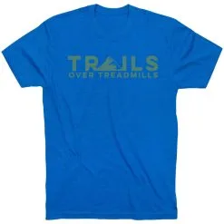 Running Short Sleeve T-Shirt - Trails Over Treadmills -goneforarun Sales 2023 tr 45540 ROYAL FLAT
