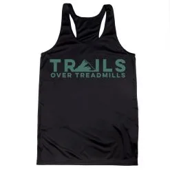 Women's Racerback Performance Tank Top - Trails Over Treadmills -goneforarun Sales 2023 tr 45543 BLACK MAIN