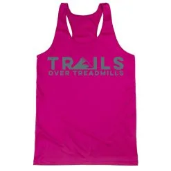 Women's Racerback Performance Tank Top - Trails Over Treadmills -goneforarun Sales 2023 tr 45543 PINK MAIN