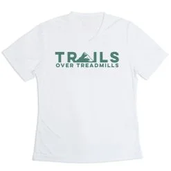 Women's Short Sleeve Tech Tee - Trails Over Treadmills