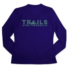 Women's Long Sleeve Tech Tee - Trails Over Treadmills 17 Women's Long Sleeve Tech Tee - Trails Over Treadmills -goneforarun Sales 2023 tr 45545 ROYAL MAIN