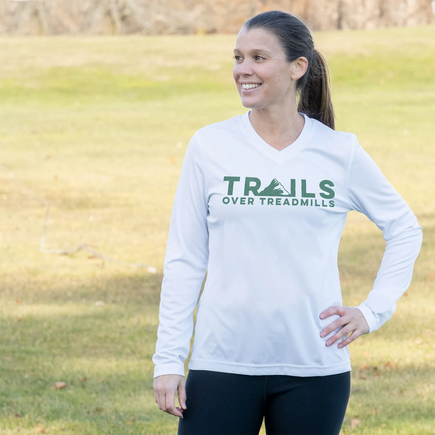 Women's Long Sleeve Tech Tee - Trails Over Treadmills 6 Women's Long Sleeve Tech Tee - Trails Over Treadmills - Image 4